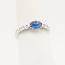Load image into Gallery viewer, 14KW 1.5ctw Blue Sapphire Cabochon Ring
