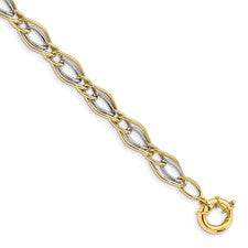 Leslie's 10K Two-Tone Open Double Link Bracelet