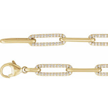 Load image into Gallery viewer, 14KY 1.0ctw Lab-Grown Diamond set in Long Link Bracelet
