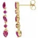 14KY Lab-Grown Ruby Dangle Earrings