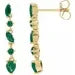 14KY Lab-Grown Emerald Drop Earrings