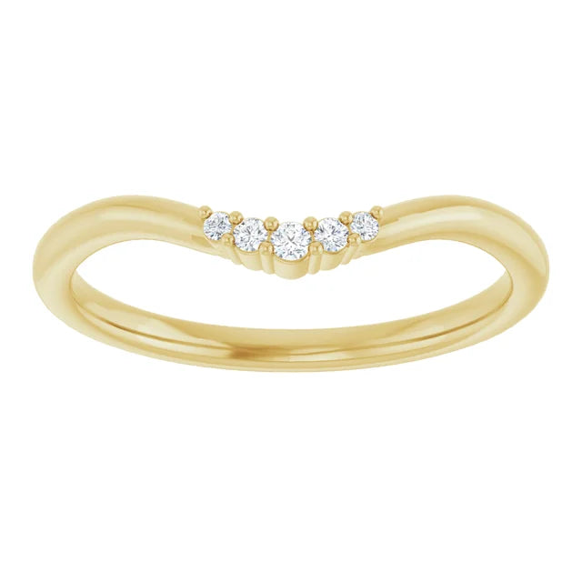 14KY .05ctw 5 Natural Diamond Band