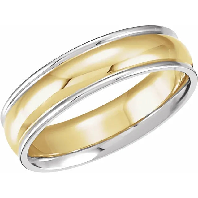 14K Two-Tone Bands