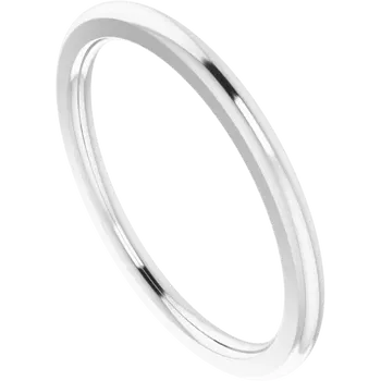 14K White Comfort Fit 1.5mm Band