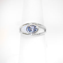 Load image into Gallery viewer, SS Oval Light Blue Sapphire Ring
