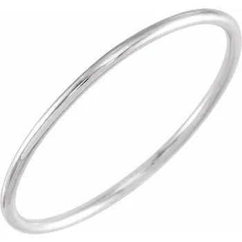 14K White Gold Stackable Ring