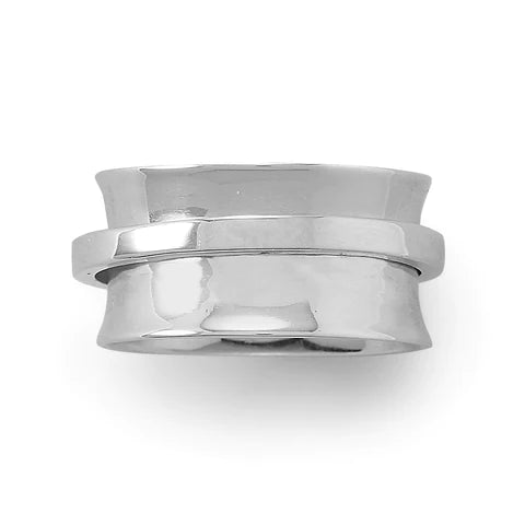 SS 11mm Wide spinner Ring
