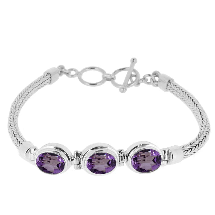 Luna SS 3-Stone Woven Bezel Bracelet