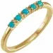 14KY 5- 2mm Turquoise Ring