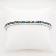 Load image into Gallery viewer, 14KW 10ct Blue Sapphire Tennis Bracelet
