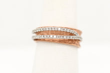 Load image into Gallery viewer, 14K Rose Gold Double Row Diamond Band
