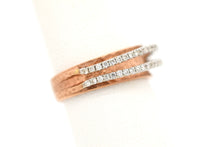 Load image into Gallery viewer, 14K Rose Gold Double Row Diamond Band
