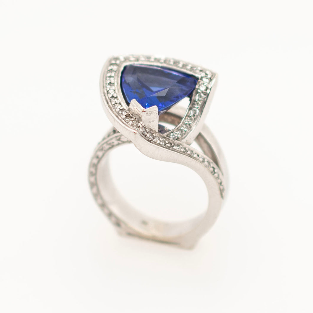 Hera Trillion Tanzanite Ring