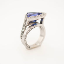 Load image into Gallery viewer, Hera Trillion Tanzanite Ring
