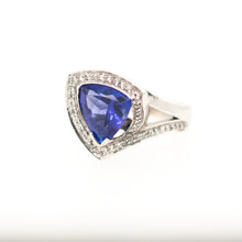 Load image into Gallery viewer, Hera Trillion Tanzanite Ring
