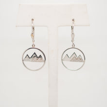 Load image into Gallery viewer, Mountain Peak Circle in Sterling earrings
