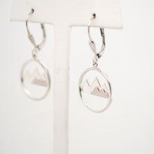 Load image into Gallery viewer, Mountain Peak Circle in Sterling earrings
