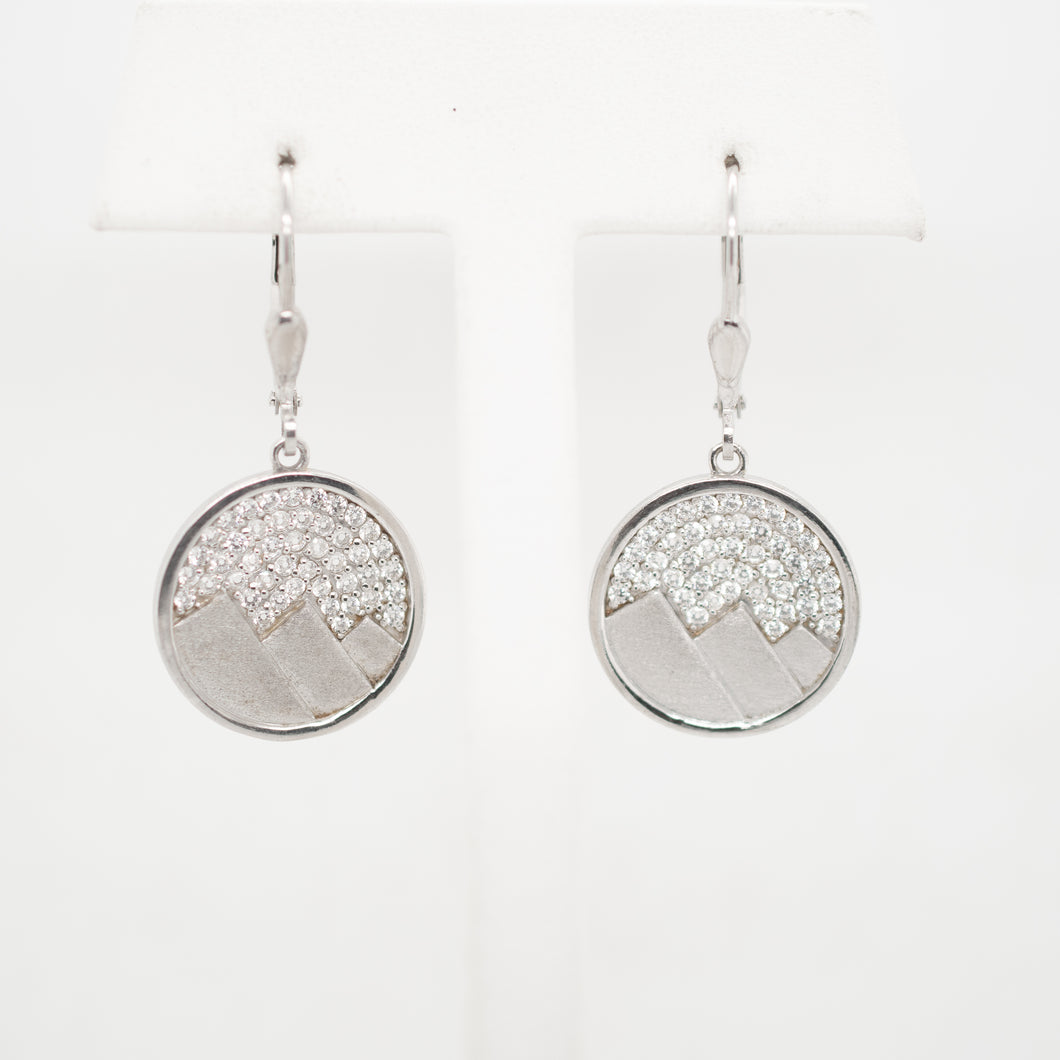 CZ Mountain Peak Earrings