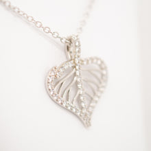 Load image into Gallery viewer, CZ Aspen Leaf Sterling Sliver Pendant
