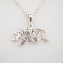 Load image into Gallery viewer, CZ Bear Mountains Sterling Silver Pendant
