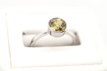 Load image into Gallery viewer, 14k White Gold 1.81ct Oval Yellow Sapphire Bezel Set Ring
