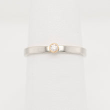 Load image into Gallery viewer, 14k White Gold High Polish Diamond Bezel Stackable
