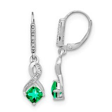 Load image into Gallery viewer, SS Diamond &amp; Gem Stone Dangle Earrings
