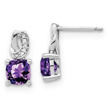 Load image into Gallery viewer, SS Gemstone &amp; Diamond Stud Earrings
