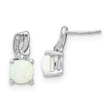 Load image into Gallery viewer, SS Gemstone &amp; Diamond Stud Earrings
