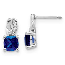 Load image into Gallery viewer, SS Gemstone &amp; Diamond Stud Earrings
