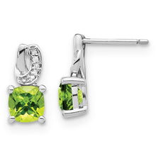 Load image into Gallery viewer, SS Gemstone &amp; Diamond Stud Earrings

