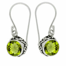 Load image into Gallery viewer, Sterling Silver Bezel Amethyst Dangle Earrings
