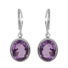 Load image into Gallery viewer, Luna SS Oval 7x9mm Bali Gemstone Earrings
