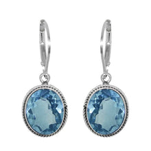 Load image into Gallery viewer, Luna SS Oval 7x9mm Bali Gemstone Earrings
