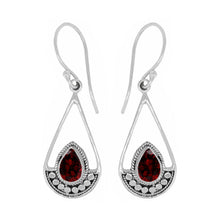 Load image into Gallery viewer, Sterling Silver Dangle Amethyst Earrings
