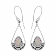 Load image into Gallery viewer, Sterling Silver Dangle Amethyst Earrings
