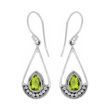 Load image into Gallery viewer, Sterling Silver Dangle Amethyst Earrings
