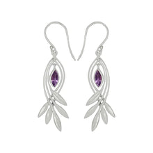 Load image into Gallery viewer, Luna SS Fishtail design Marquise Semi-Precious Earrings
