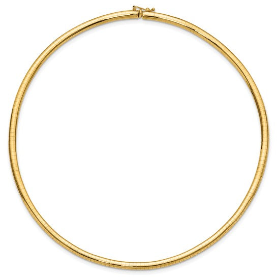 14K Yellow Gold 6mm Omega Necklace