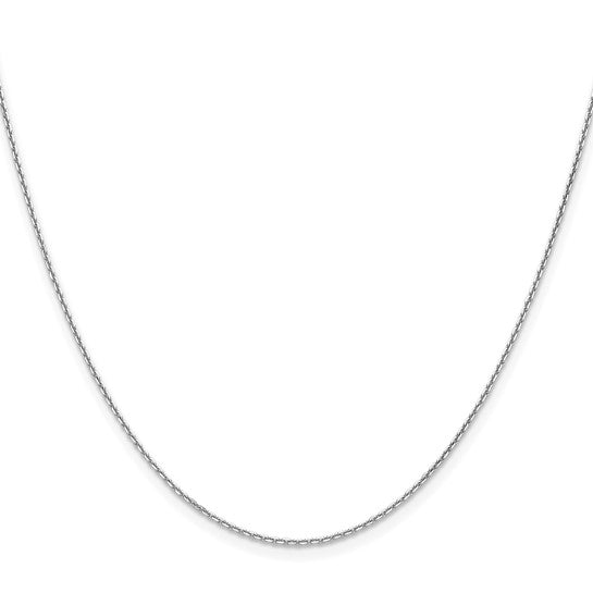 14K White Gold D/C Link Chain