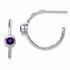 Load image into Gallery viewer, SS Gem Stone Bezel in Hoop Earrings
