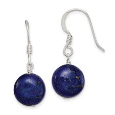 SS Lapis Ball Dangle Earrings
