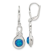 Load image into Gallery viewer, SS Gemstone Knot Drop Earrings
