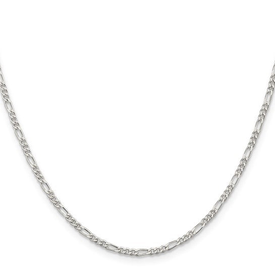 Sterling Silver 2.25mm Figaro Chain