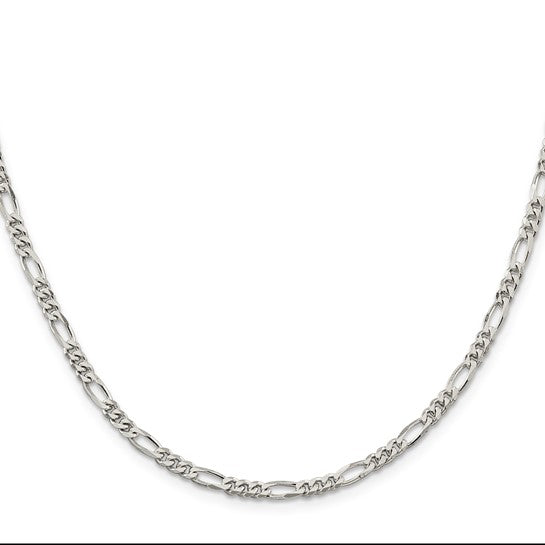 Sterling Silver 3.5mm Figaro Chain 20