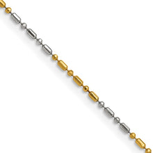 Load image into Gallery viewer, Chisel Two-Tone 1.2mm Brass with IP Gold Bead Chain
