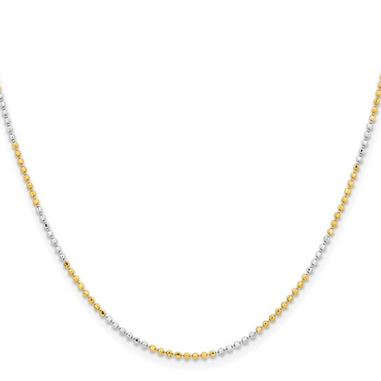 Chisel Two-Tone Brass with IP Gold Bead Chain