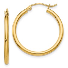 14KY 2mm Hoop Earrings
