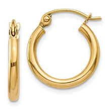 Load image into Gallery viewer, 14KY 2x15mm Hoop Earrings
