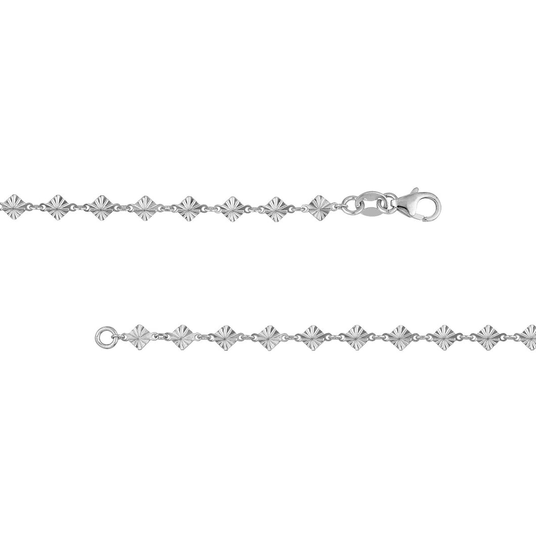 Midas SS 4mm D/C Radiant Sparkle Link Chain